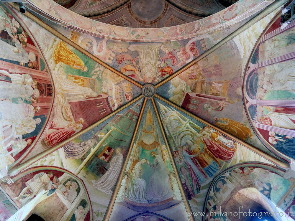 Castiglione Olona (Varese, Italy) - Vault of the apse of the Collegiata frescoed by Masolino da Panicale